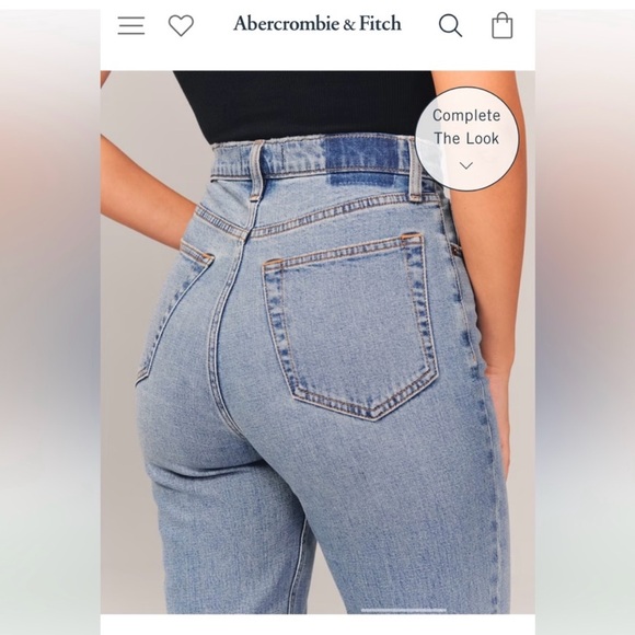 Abercrombie & Fitch Light Blue Straight Leg Jeans - Picture 9 of 11